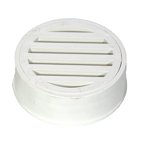 Spee-D NDS 3 in. White Round Polyolefin Drain Grate WC100